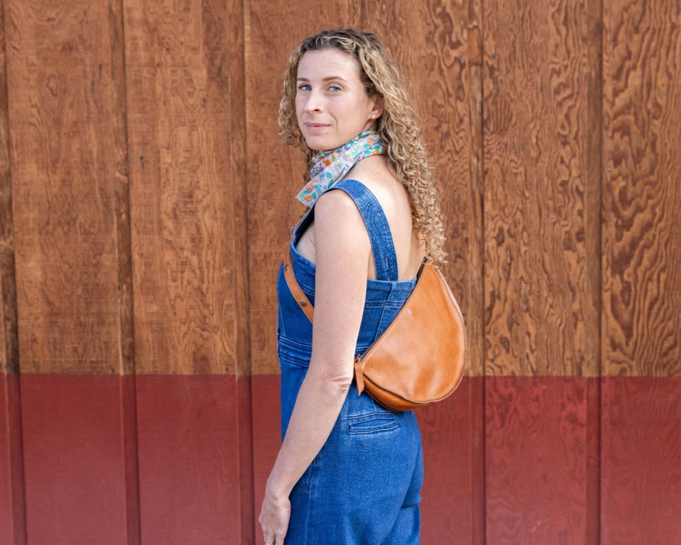 Large honey leather light brown bag