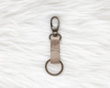Small leather keychain, Light tan keychain