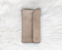Light tan leather wallet for traveling