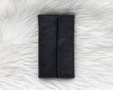 Black leather wallet for traveling