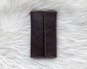 Brown leather wallet for traveling