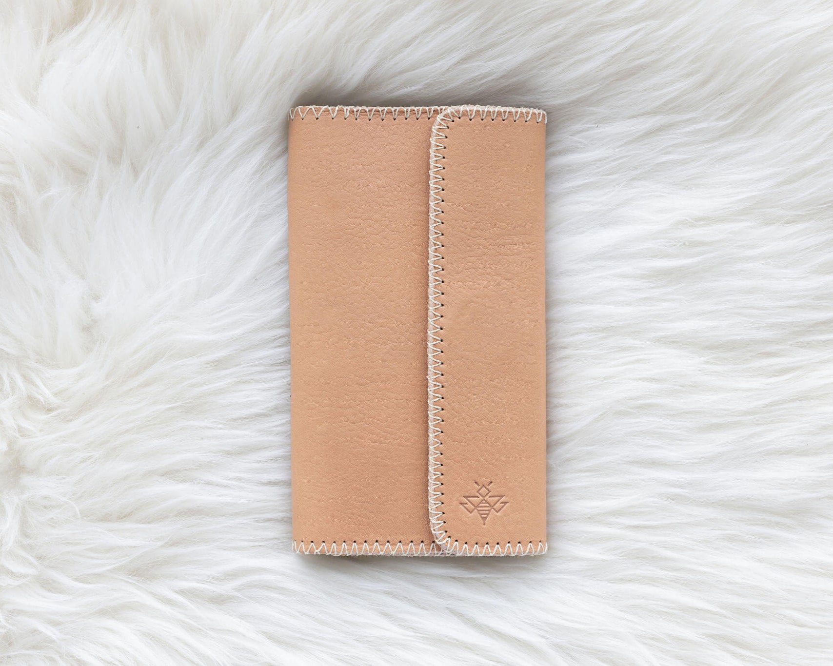 Natural leather wallet for traveling