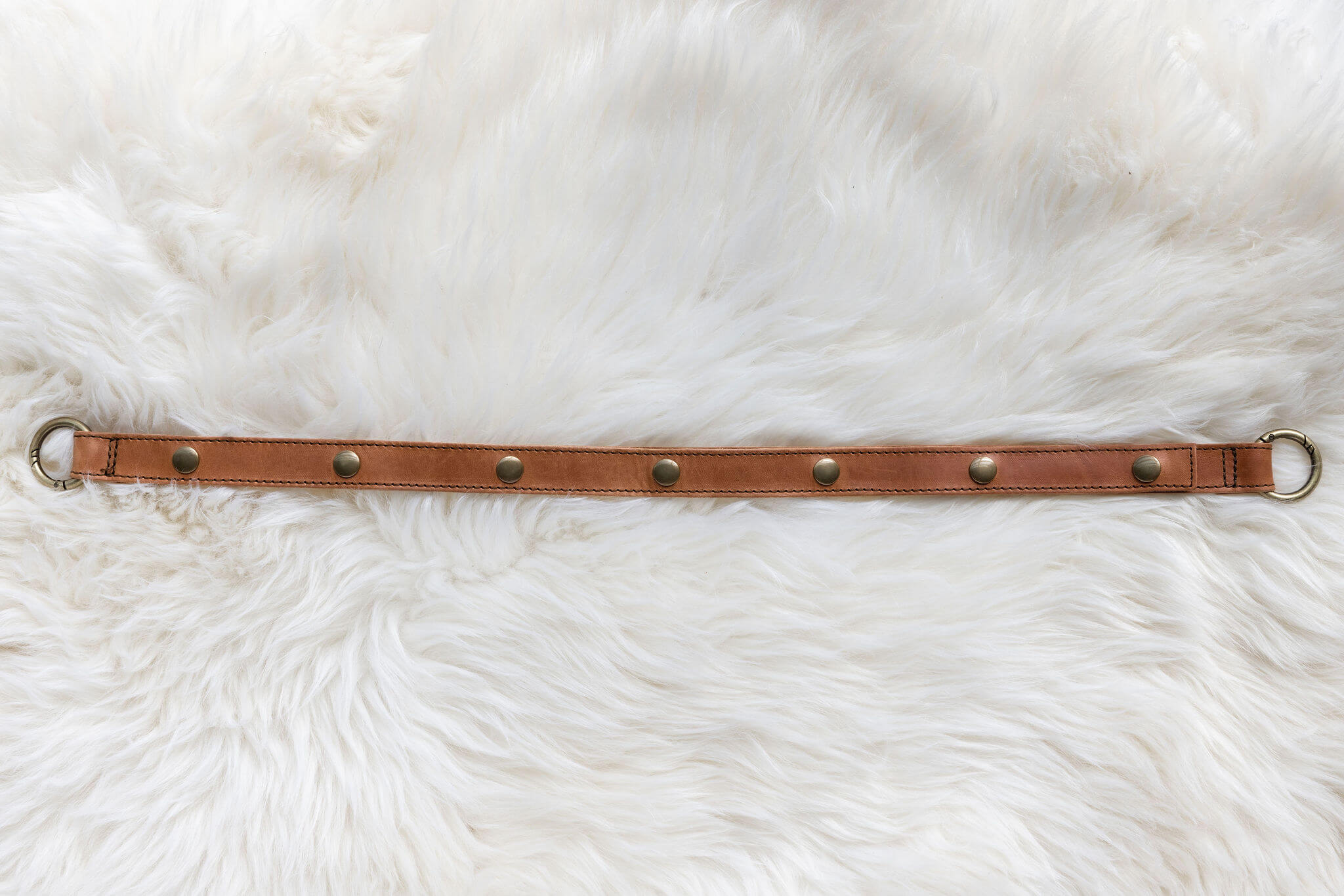 Leather straps for bags, Adjustable light brown leather straps
