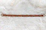 Leather straps for bags, Adjustable light brown leather straps