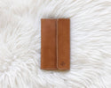 Light brown leather wallet for traveling