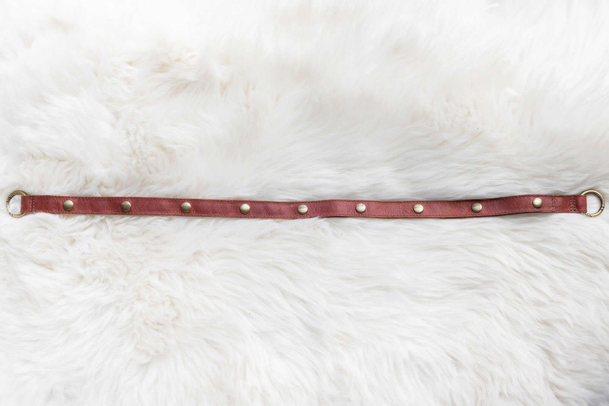 Leather straps for bags, Extender straps in cognac