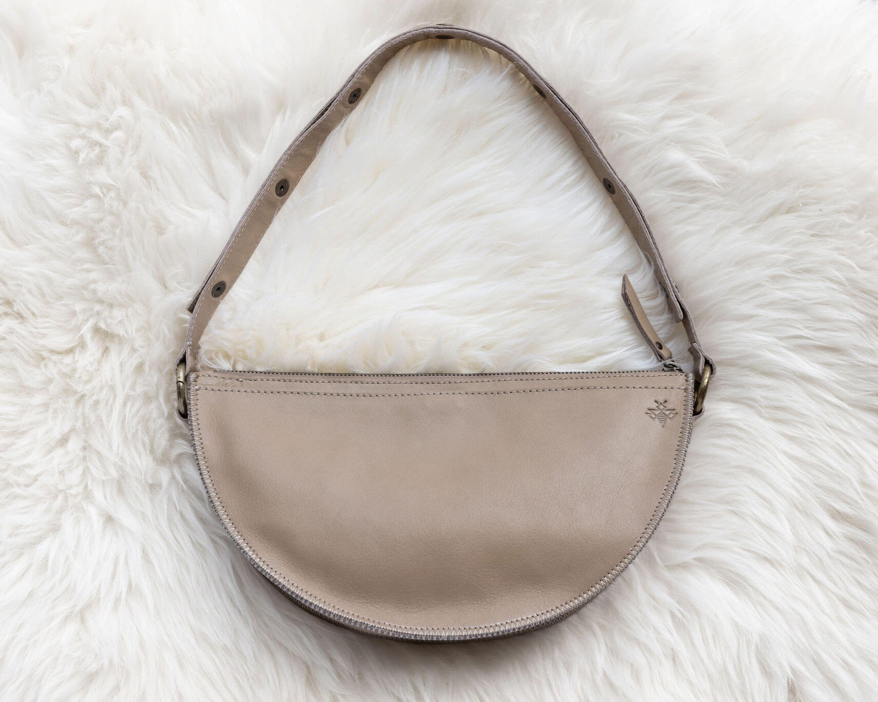 Medium tan leather bag, Crossbody bag