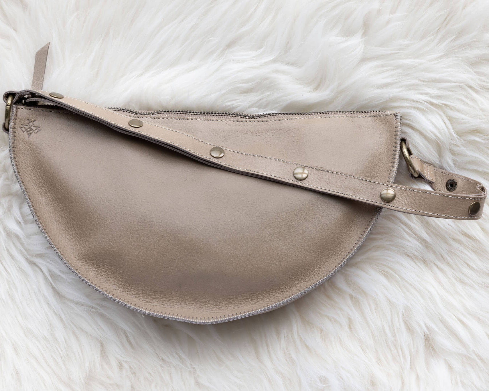 Large tan leather bag, Crossbody bag