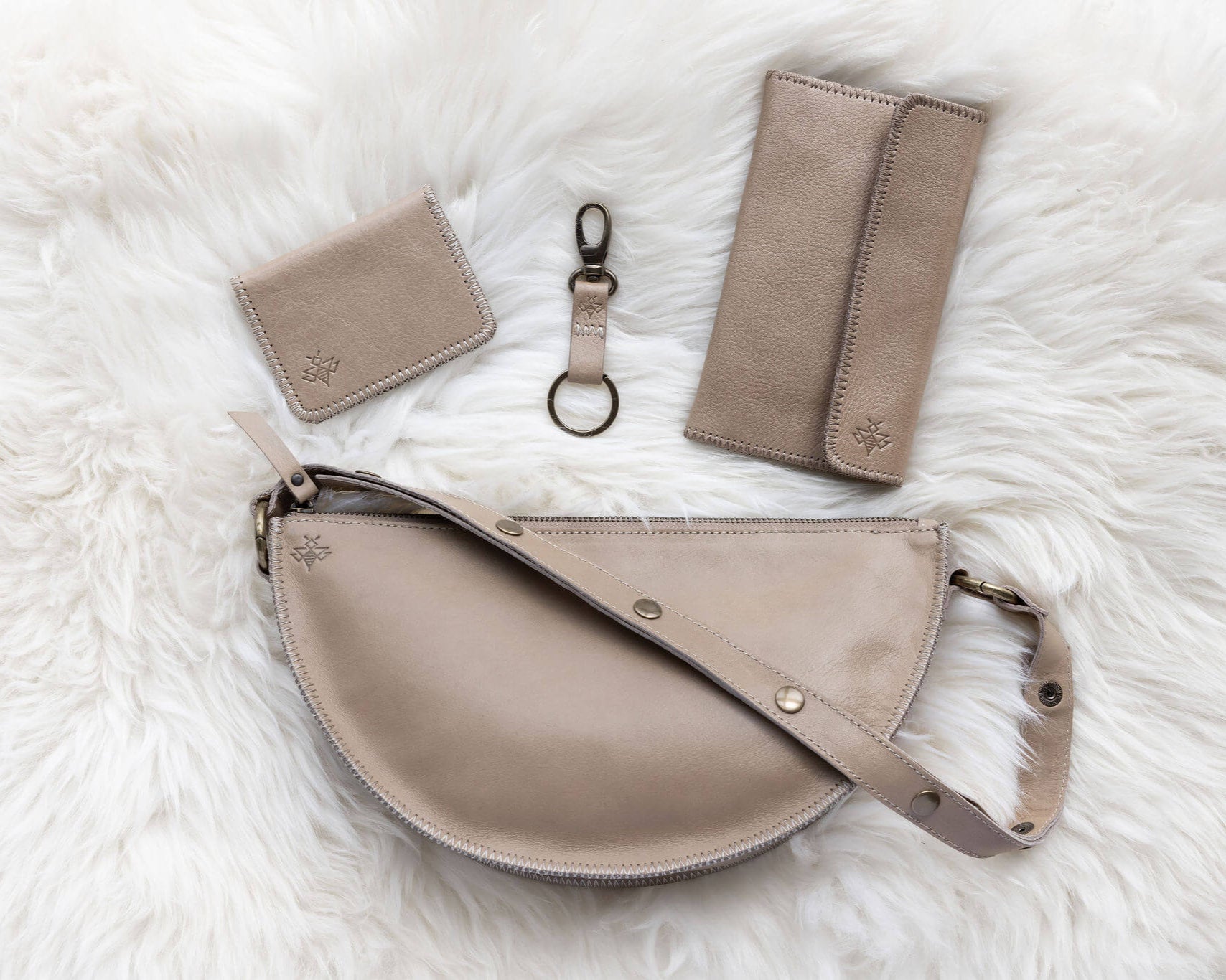 Medium tan leather bag, Crossbody bag