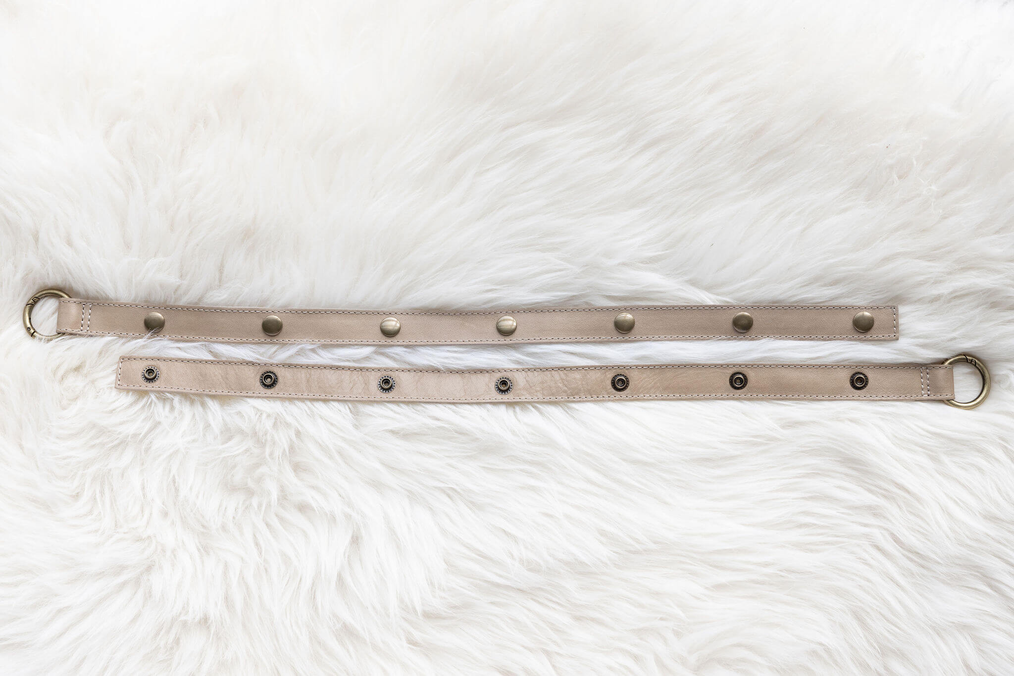 Leather straps for bags, Adjustable light tan leather straps