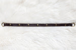 Leather straps for bags, Adjustable dark brown leather straps