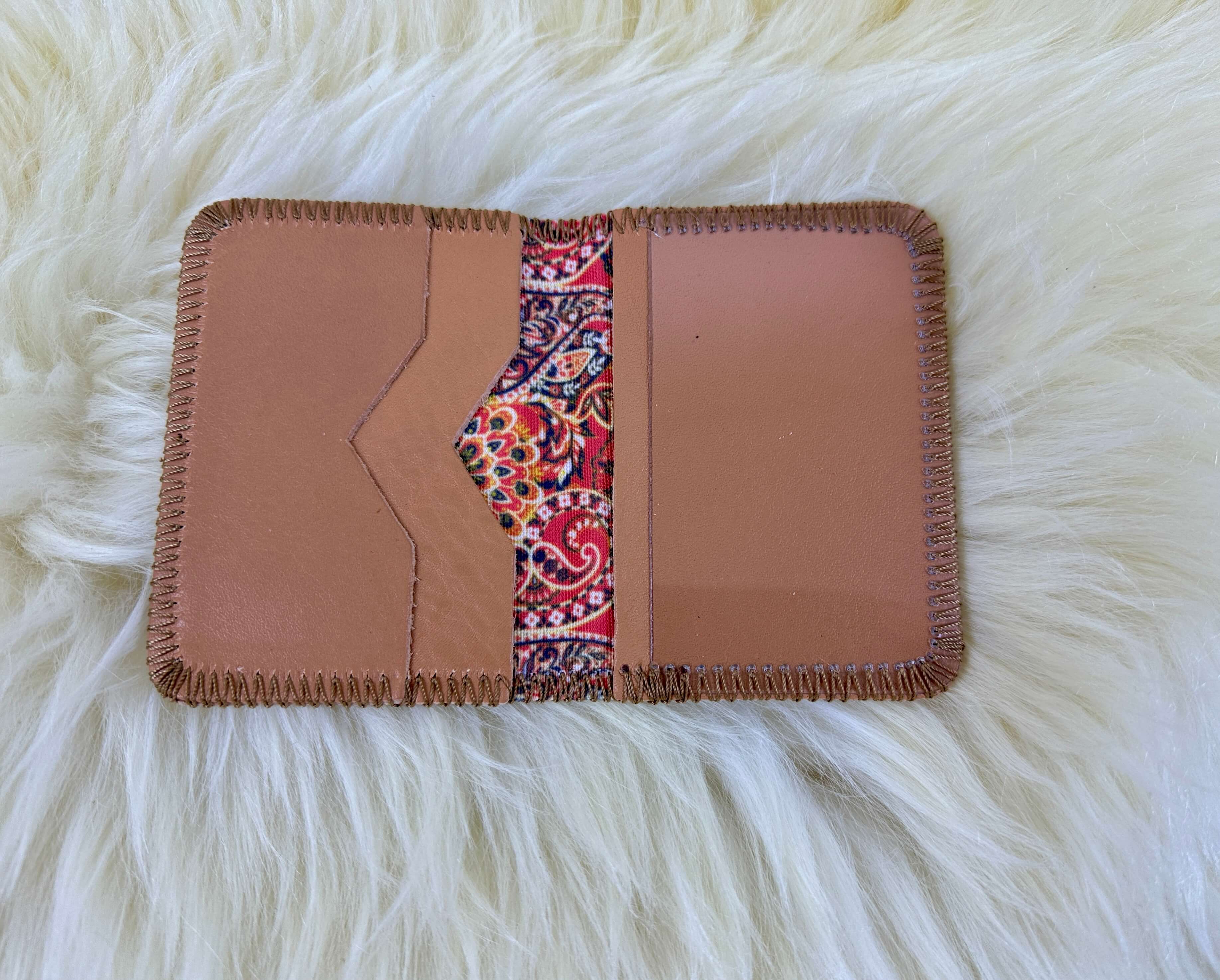 Small natural leather wallet