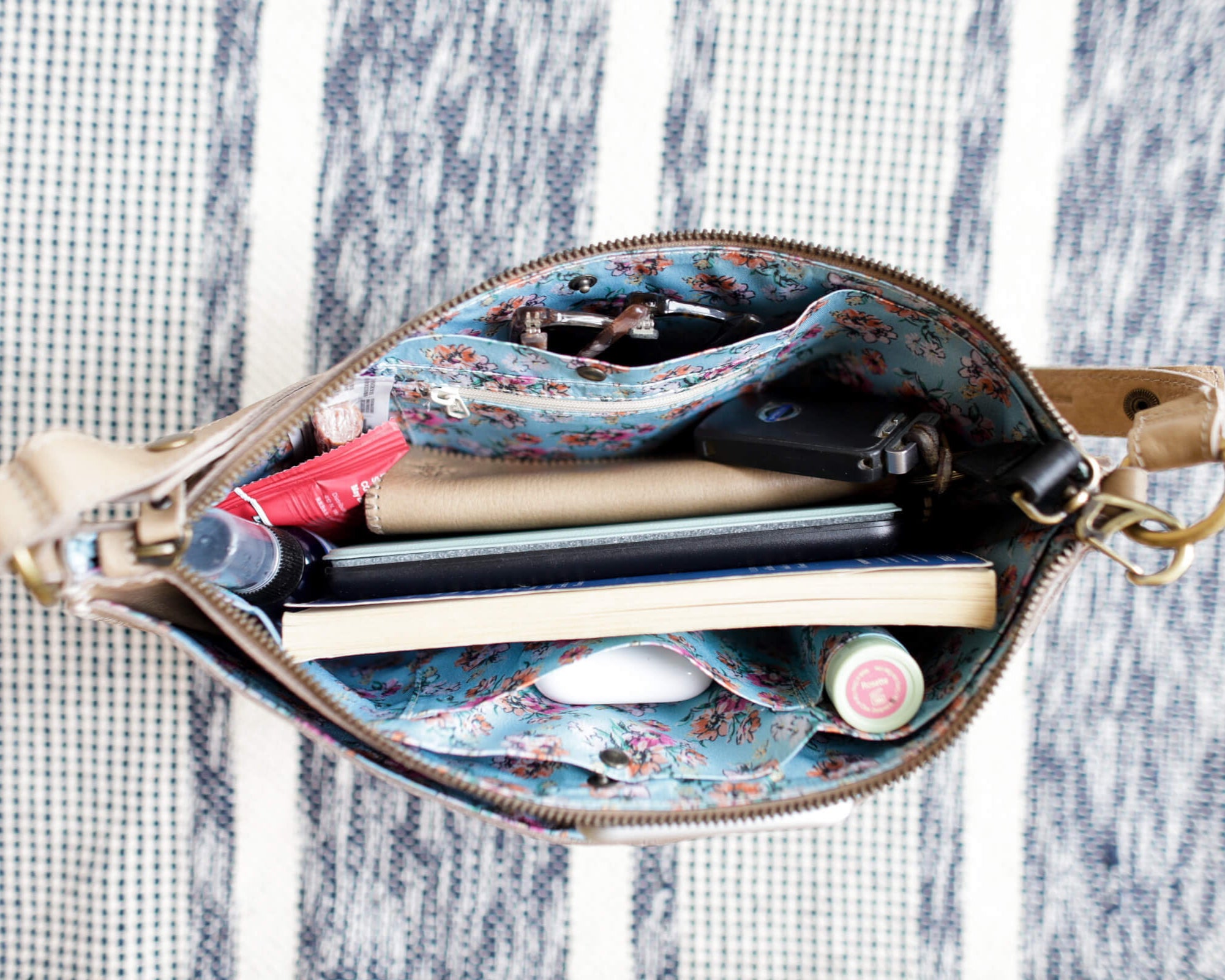 Large tan leather bag, Crossbody bag