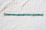 Leather straps for bags, Adjustable turquoise leather straps