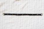 Leather straps for bags, Adjustable dark blue leather straps