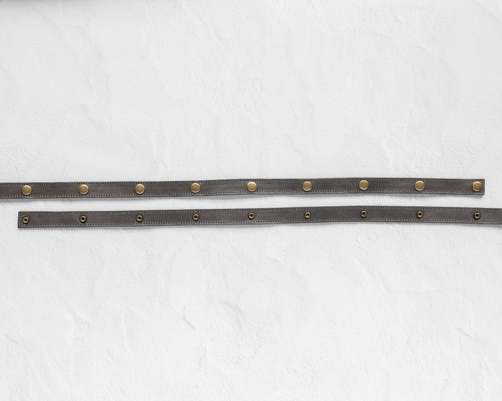 Leather straps for bags, Extender straps in charcoal