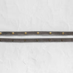 Leather straps for bags, Adjustable charcoal leather straps