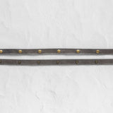 Leather straps for bags, Adjustable charcoal leather straps