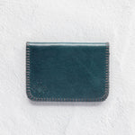 Small teal leather wallet