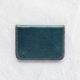 Small teal leather wallet