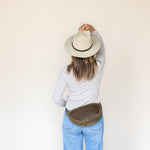 The Woven Sage & Espresso Queen Bee worn at the waist