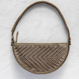 The Woven Sage & Espresso Biggie Bee, front view