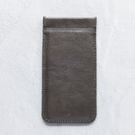 Charcoal leather sunglass case