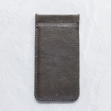 Charcoal leather sunglass case
