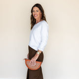 The Woven Terracotta & Seashell Bee, styled