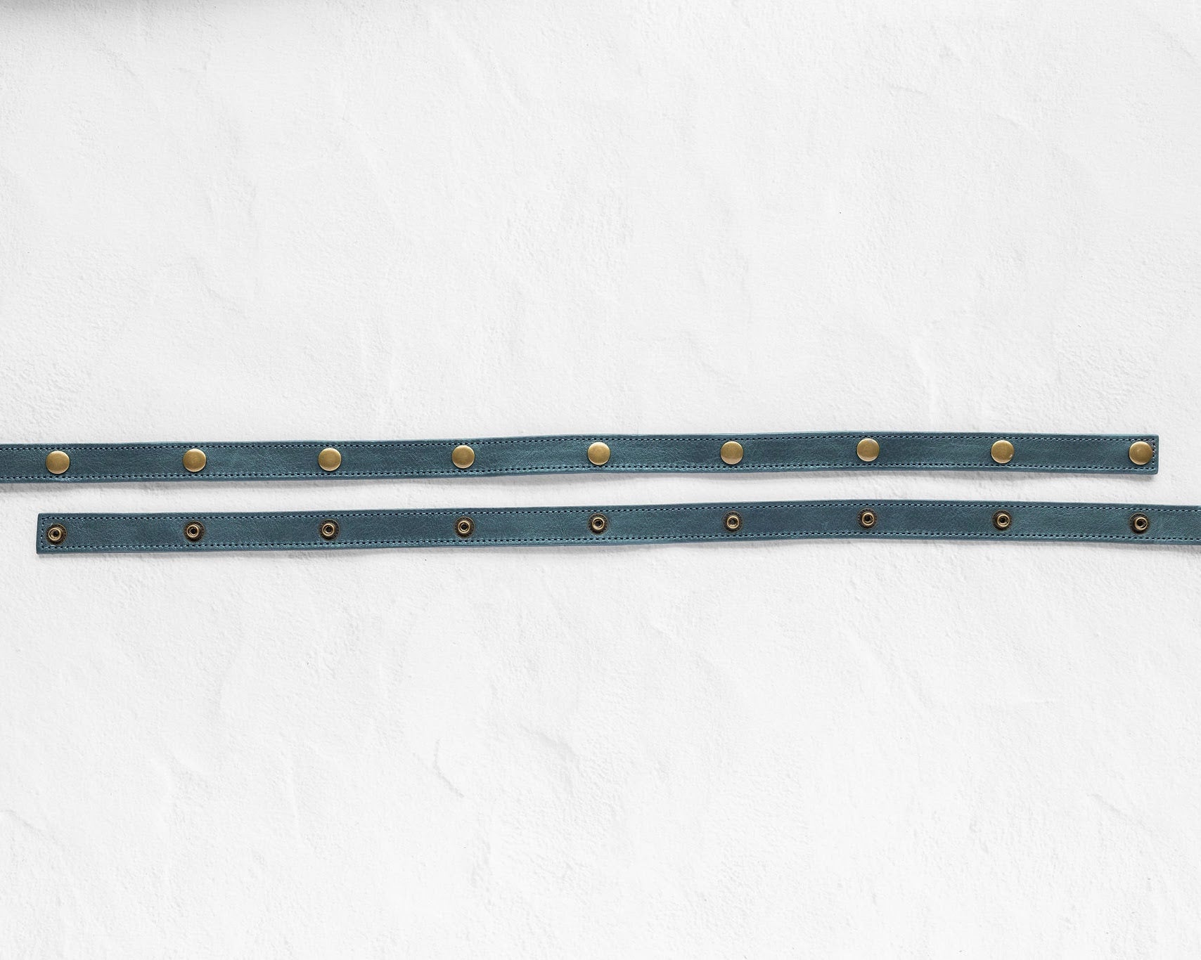 Leather straps for bags, Extender straps in teal