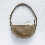 Back of the Woven Sage & Espresso Bee showing the phone pocket