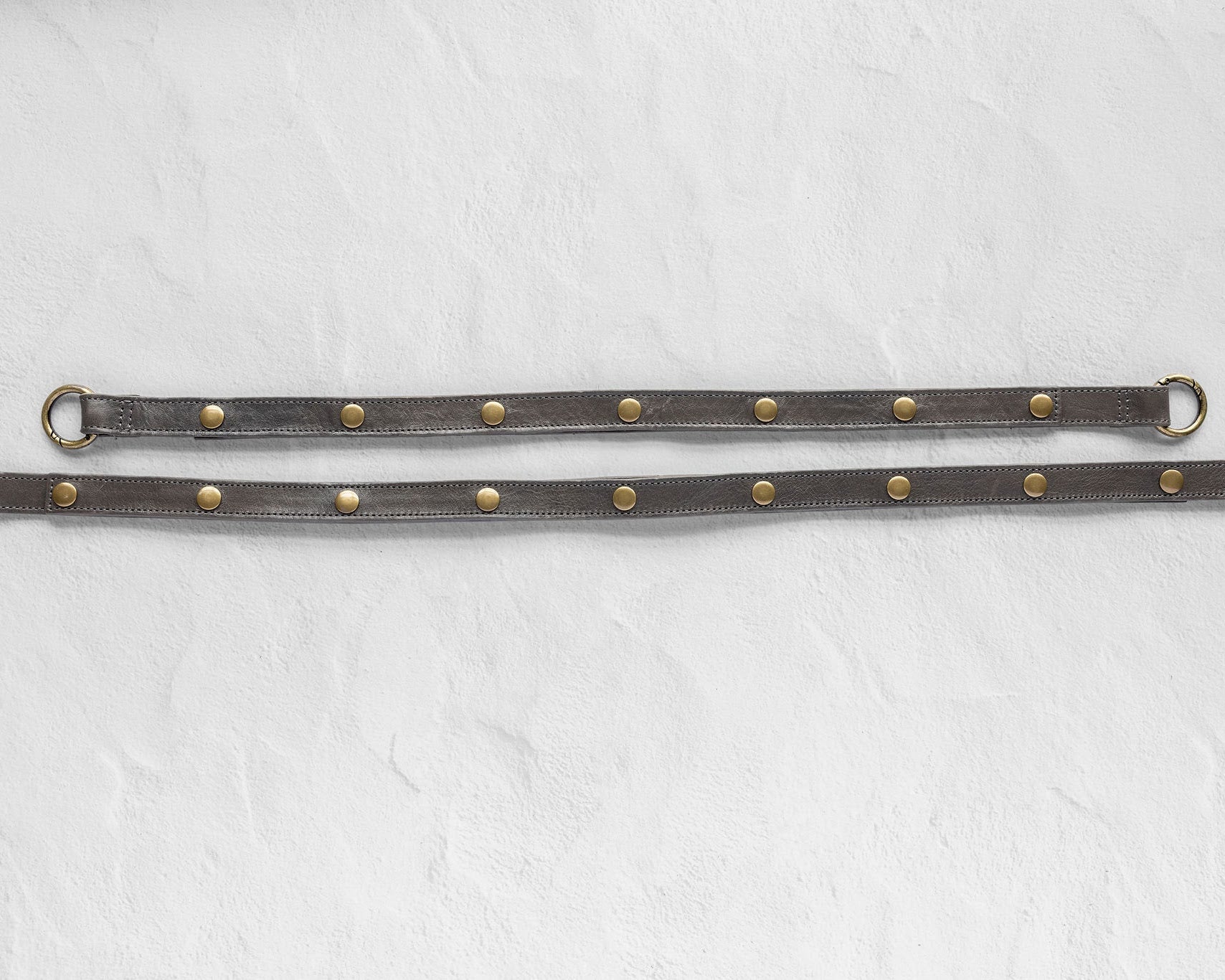 Leather straps for bags, Extender straps in charcoal