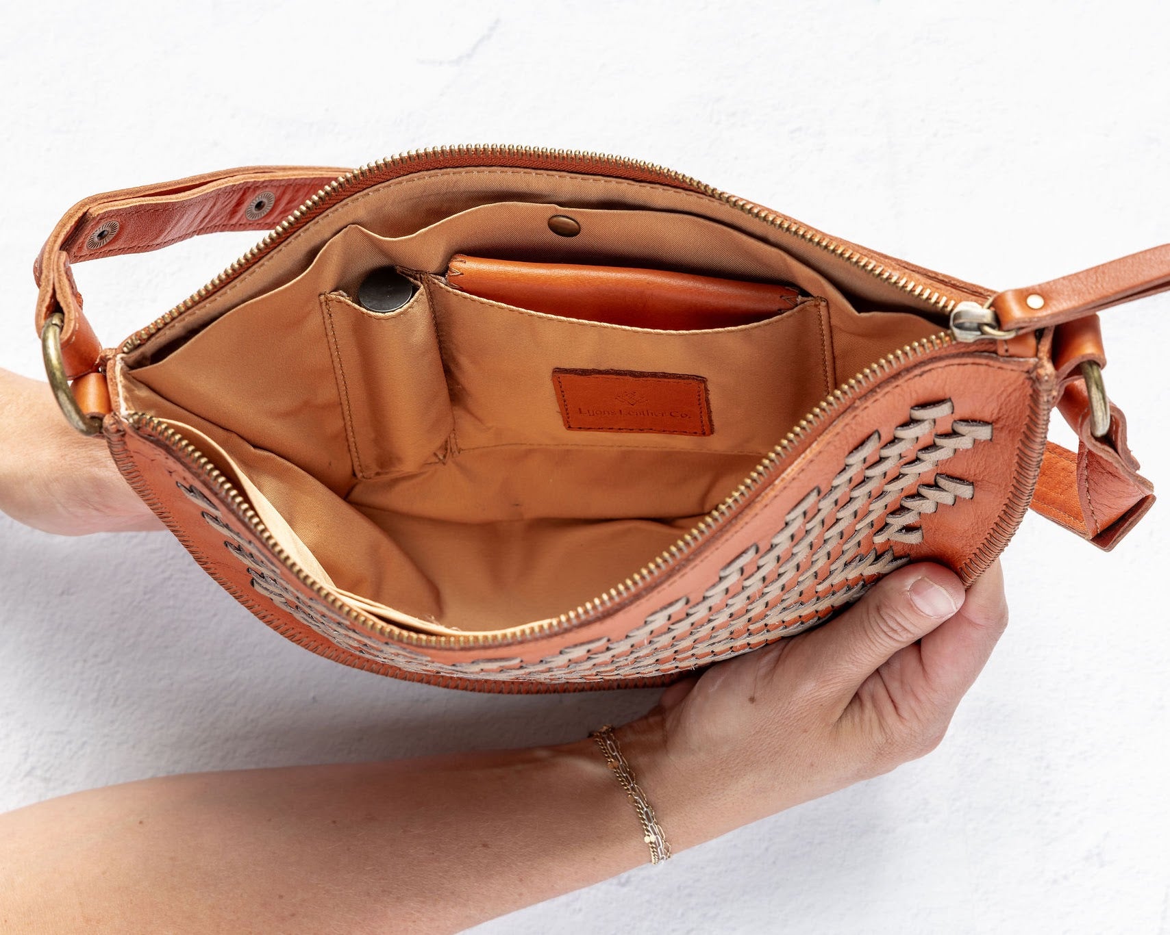 Interior of the Woven Terracotta & Seashell Biggie Bee