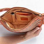 Interior of the Woven Terracotta & Seashell Biggie Bee