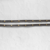 Leather straps for bags, Adjustable charcoal leather straps