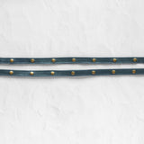 Leather straps for bags, Adjustable teal leather straps