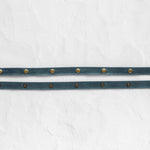 Leather straps for bags, Adjustable teal leather straps