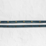 Leather straps for bags, Adjustable teal leather straps