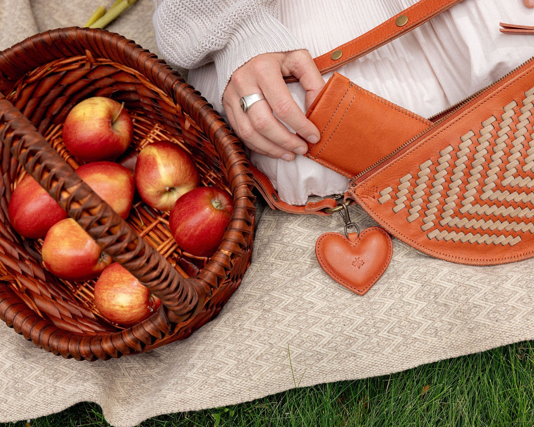 Terracotta Puffy Heart Charm