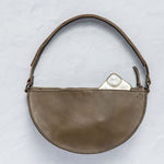 Back of the Woven Sage & Espresso Queen Bee showing the phone pocket