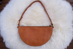 Medium honey leather belt bag