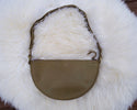 Small sage green leather bag