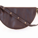 Large dark brown leather bag