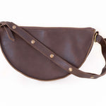 Medium dark brown leather bag