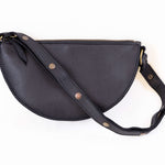 Small black leather pouch