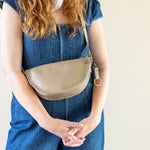 Small tan leather bag, Crossbody bag