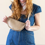 Small tan leather bag, Crossbody bag