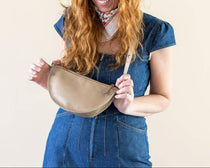 Small tan leather bag, Crossbody bag