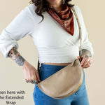 Medium tan leather bag, Crossbody bag