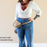 Medium tan leather bag, Belt bag